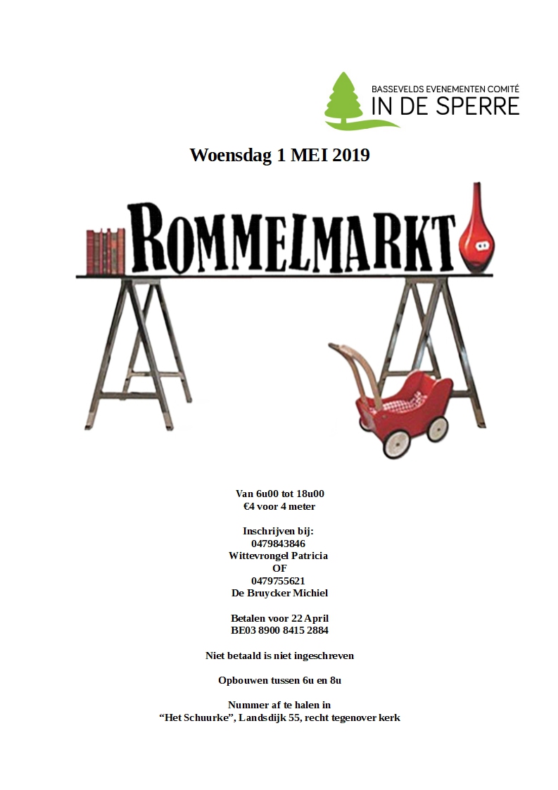 1ste rommelmarkt  fr  Brocantes.be